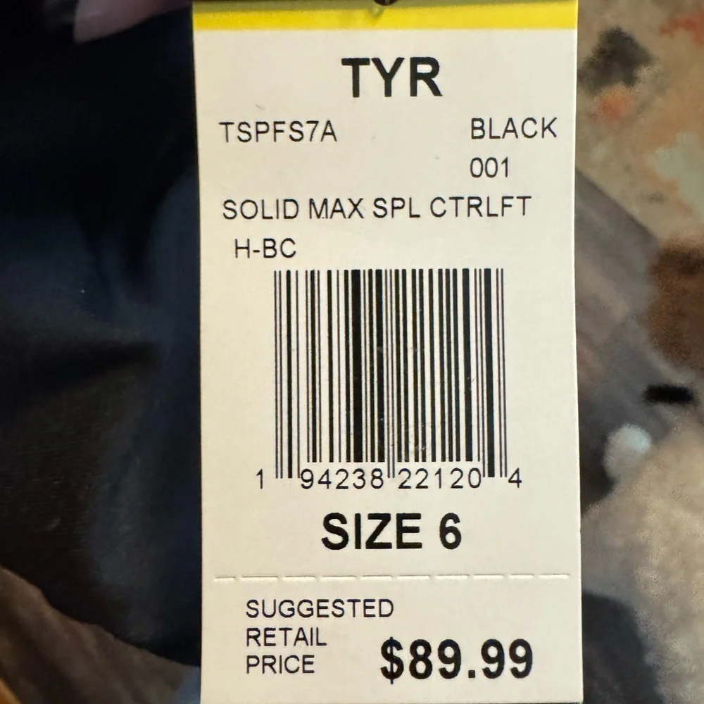 TYR Durafast Elite Max Splice Controlfit One Piece Swimsuit Black Sz 6 - Picture 5 of 5